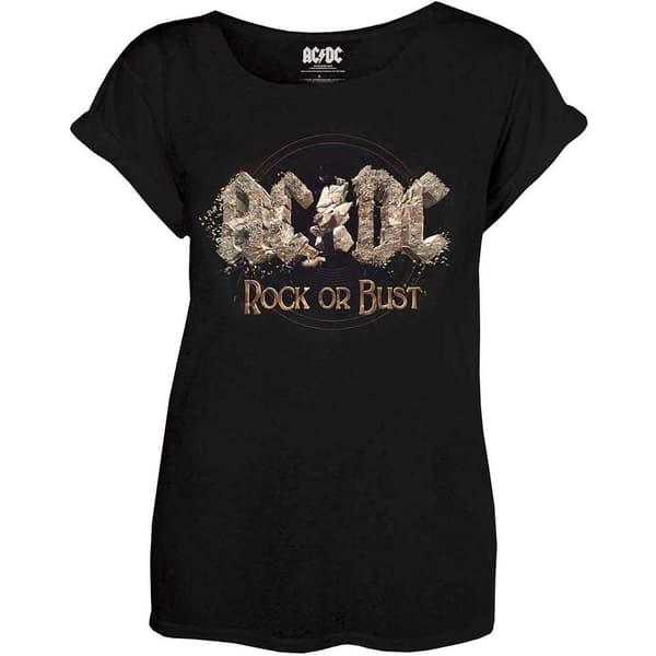 AC/DC Kvinnor/Damer Rock Or Bust T-Shirt
