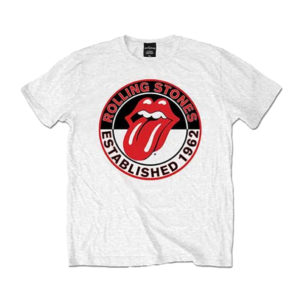 The Rolling Stones Unisex T-Shirt i bomull för vuxna Est. 1962 White 4XL