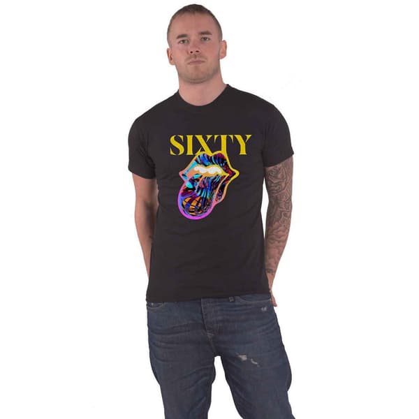 The Rolling Stones Unisex vuxen Sixty Cyberdelic bomulls-T-Shirt Black L