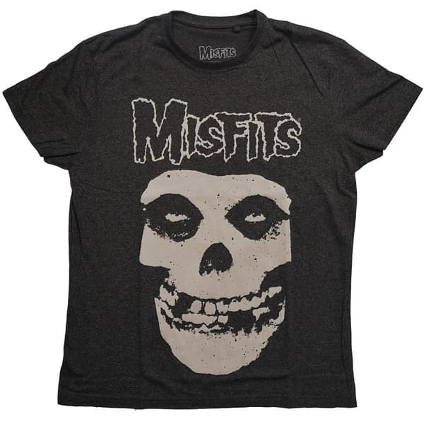 Misfits Unisex Adult Logo & Fiend Cotton T-Shirt Brindle L