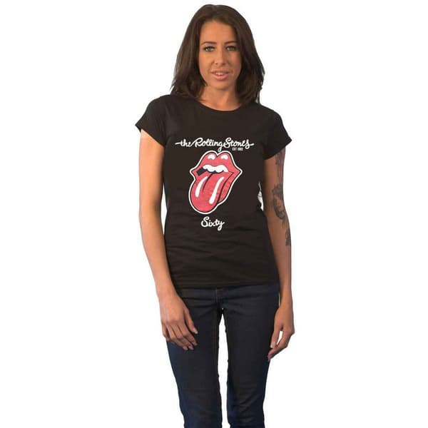 The Rolling Stones Kvinnor/Damer Sixty Plastered Suede T-Shirt