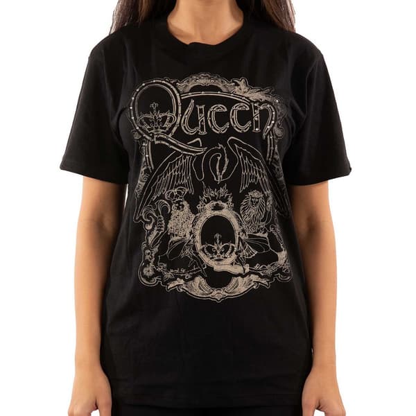 Queen Unisex vuxen Ornate Crest Embellished T-Shirt