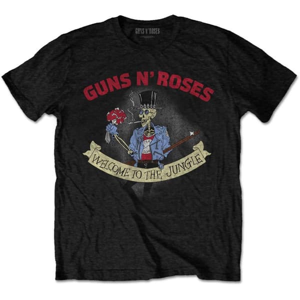 Guns N Roses Unisex Adult Vintage Skeleton Cotton T-Shirt