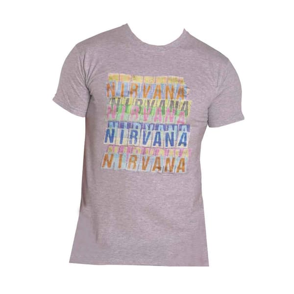 Nirvana Unisex Adult Repeat Logo Cotton T-Shirt