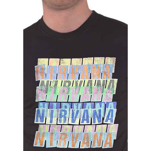 Nirvana Unisex Adult Repeat Logo Cotton T-Shirt