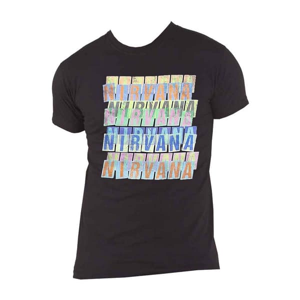 Nirvana Unisex Adult Repeat Logo Cotton T-Shirt