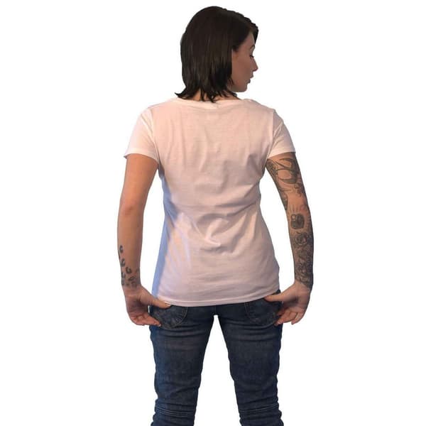 Kiss Dame/Ladies Logo, ansigter og ikoner T-shirt i bomuld