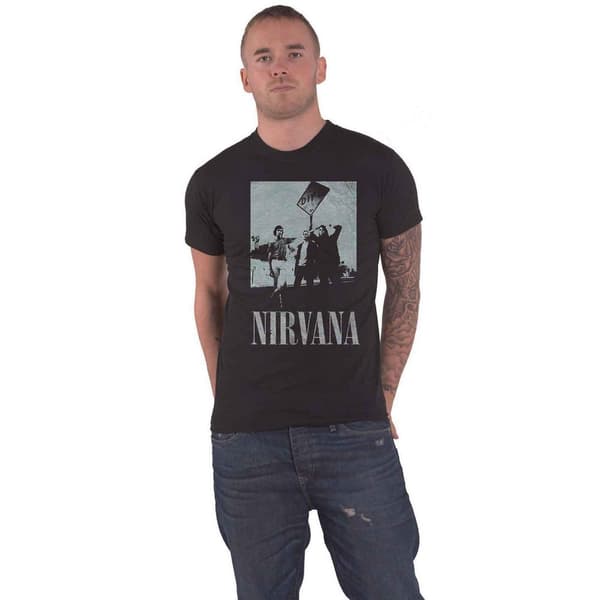 Nirvana Unisex vuxen Dips bomulls-T-Shirt för vuxna Black XXL