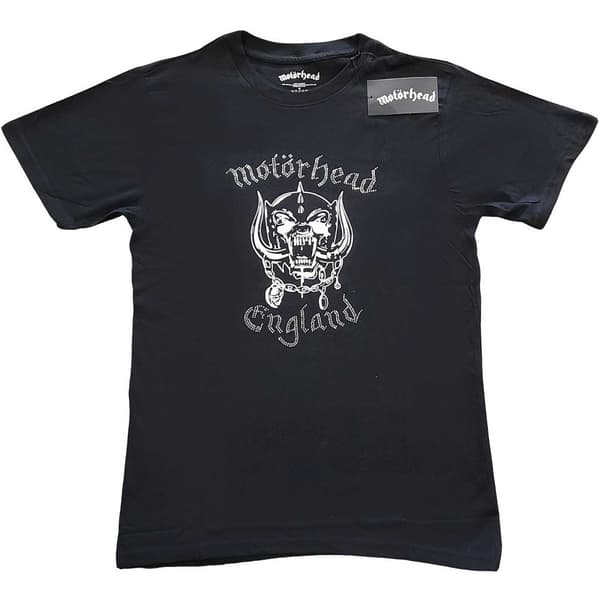 Motorhead Unisex Adult England Embellished Cotton T-Shirt