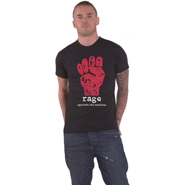 Rage Against the Machine Unisex Adult Red Fist Back Print Cotton T-Shirt