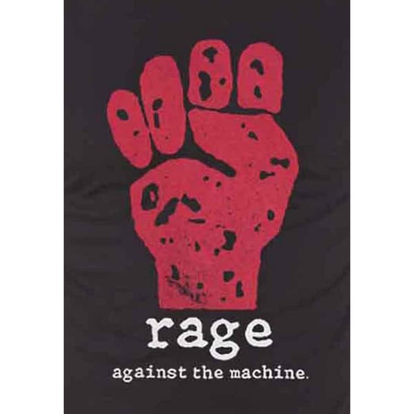 Rage Against the Machine Unisex Adult Red Fist Back Print Cotton T-Shirt