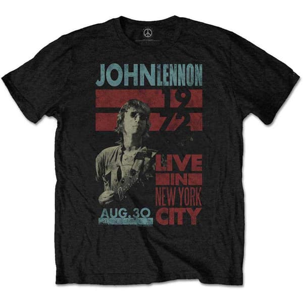 John Lennon Unisex Adult Live In NYC T-Shirt