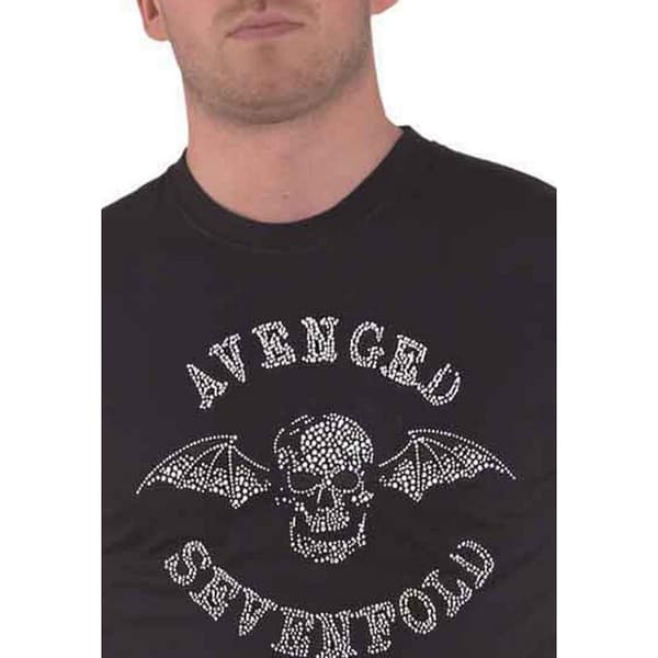 Avenged Sevenfold Unisex Adult Death Bat Embellished T-Shirt