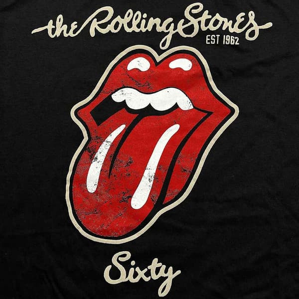 The Rolling Stones Unisex Adult Sixty Plastered Suede T-Shirt