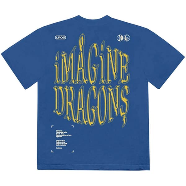 Imagine Dragons Unisex vuxen Song Lyrics bomulls-T-Shirt