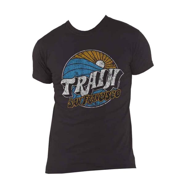 Train Unisex Wave Cotton T-Shirt för vuxna