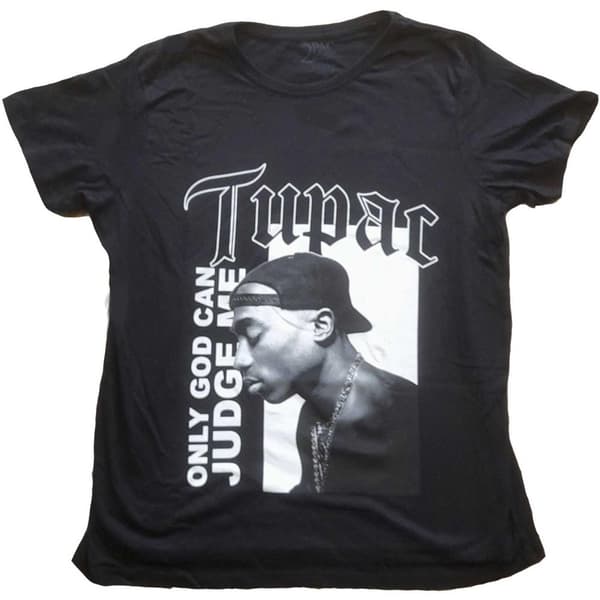 Tupac Shakur Womens/Ladies Only God Can Judge Me Cotton T-Shirt