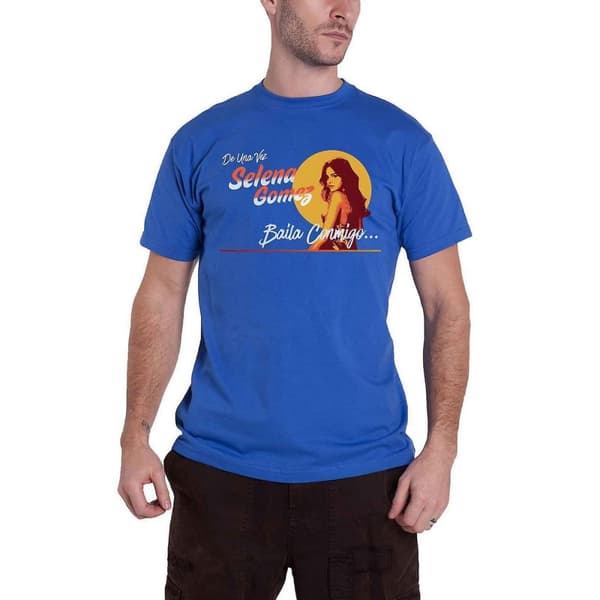 Selena Gomez Unisex T-shirt med väggmålning i bomull för vuxna