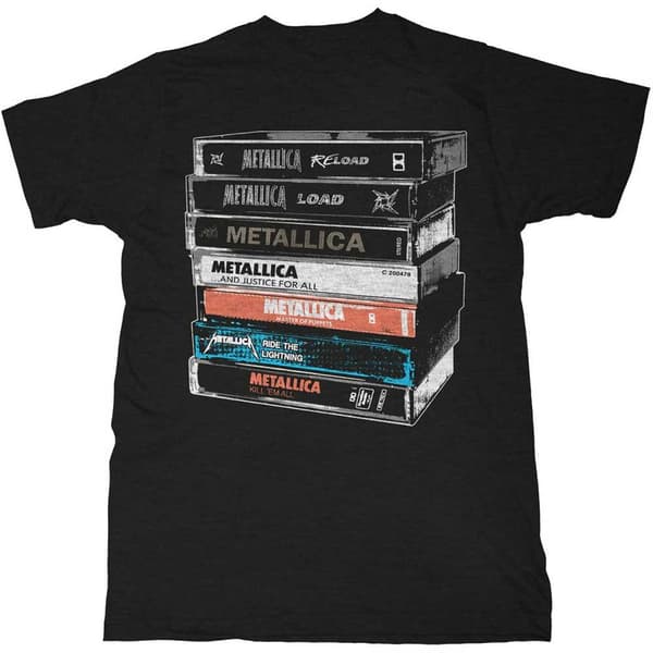 Metallica Unisex T-shirt för vuxna med kassettband i bomull Black M