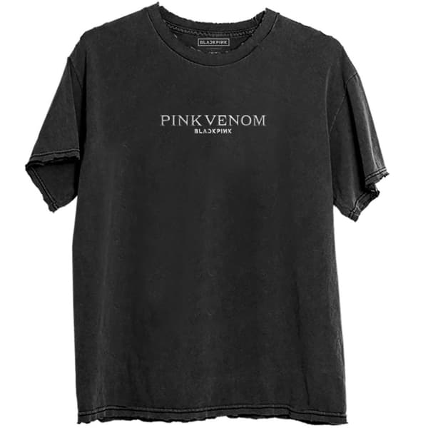 BlackPink Unisex voksen T-shirt i bomuld med pink Venom-rygprint