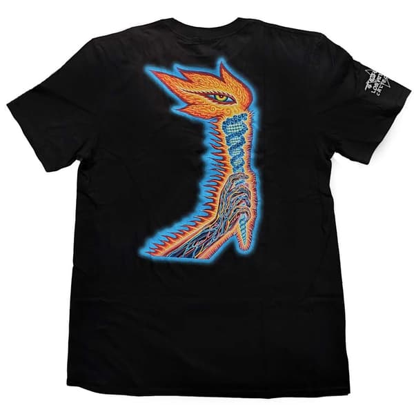 Tool Unisex vuxen Torch bomullsbälte med tryck på ryggen och ärmen T-Shirt