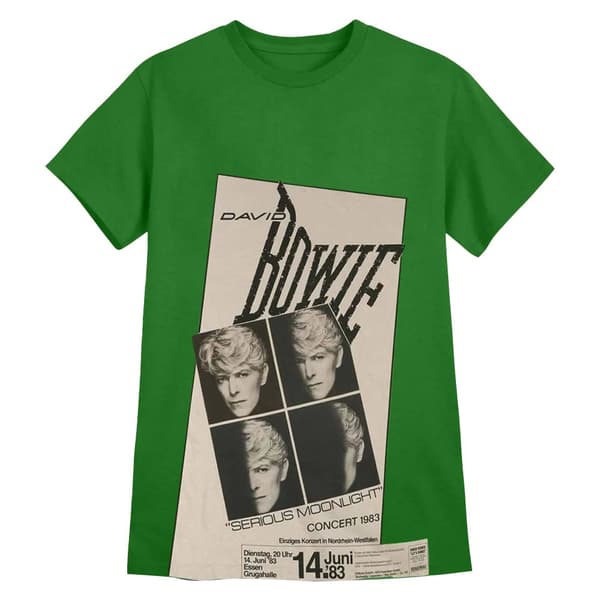 David Bowie Unisex T-shirt i bomuld til voksne med koncert ´83