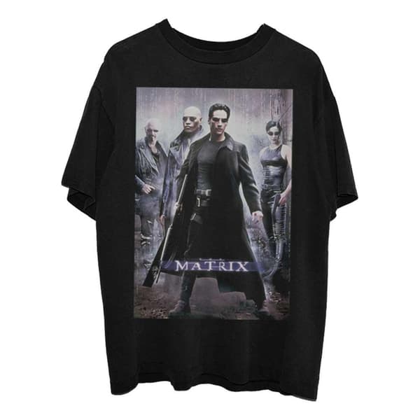The Matrix Unisex T-shirt i bomuld med filmplakat til voksne Black S