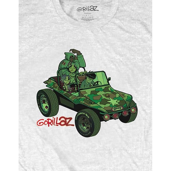 Gorillaz Unisex T-shirt til voksne med Jeep