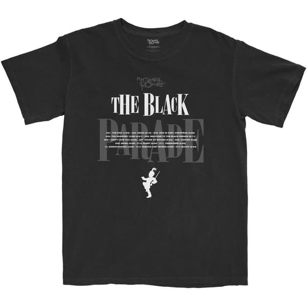 My Chemical Romance Unisex T-shirt med spårlista för vuxna Black XXL
