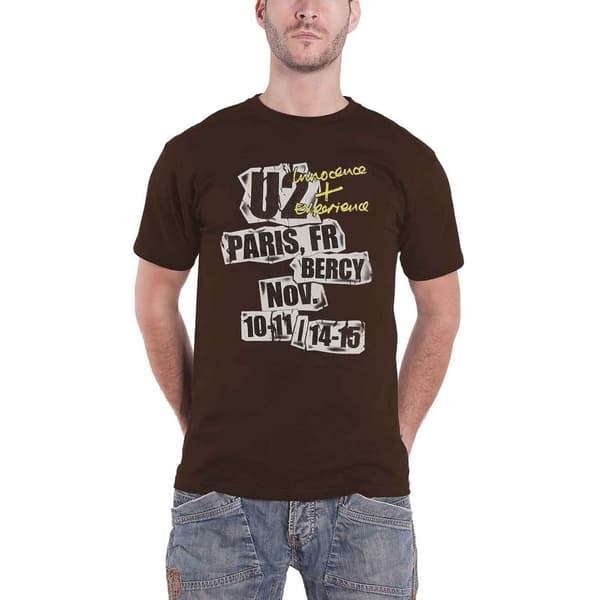 U2 Unisex T-shirt i bomuld til voksne I+E Paris Event 2018