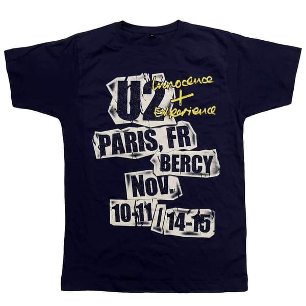 U2 Unisex T-shirt i bomuld til voksne I+E Paris Event 2018