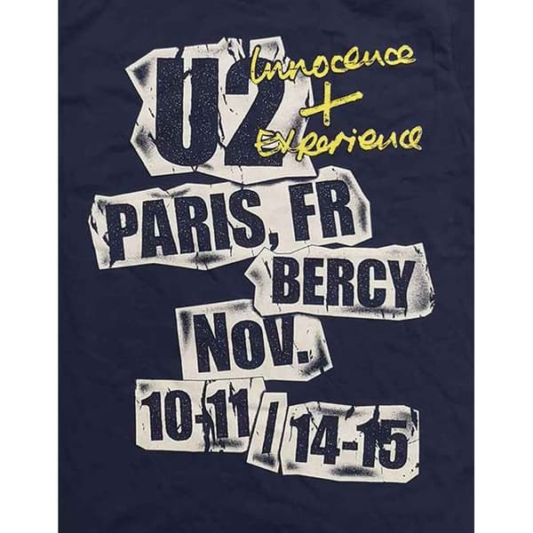 U2 Unisex T-shirt i bomuld til voksne I+E Paris Event 2018