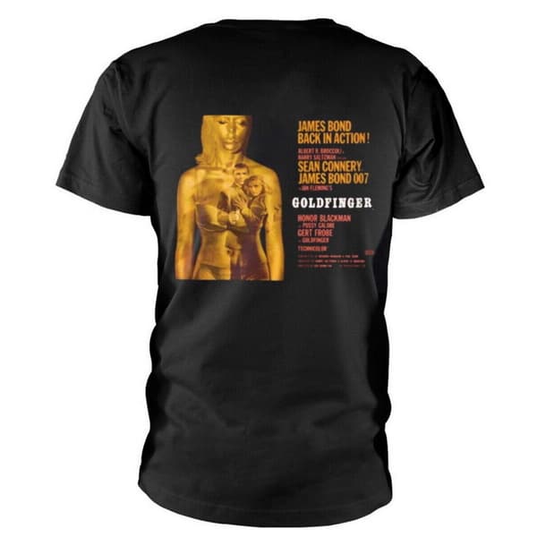 James Bond Unisex Adult Goldfinger Movie Poster Cotton T-Shirt