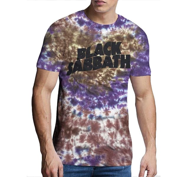 Black Sabbath Unisex T-shirt med vågig logotyp för vuxna