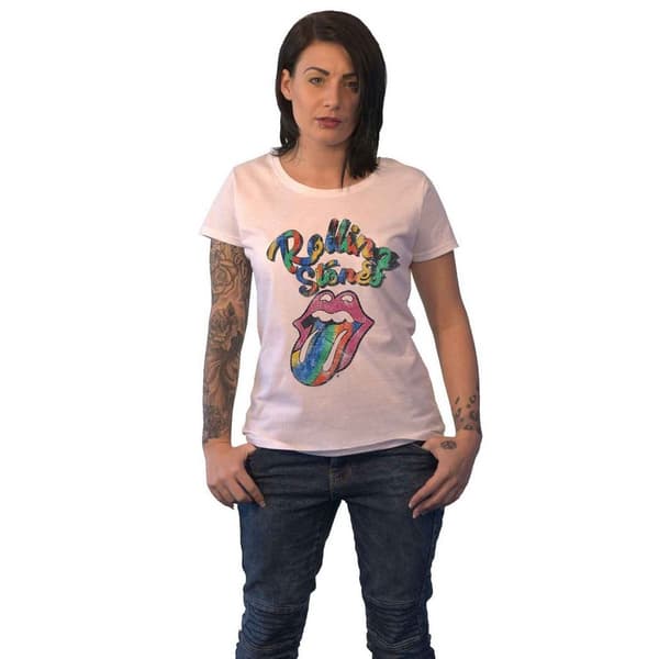The Rolling Stones Womens/Ladies Tie Dye Cotton T-Shirt