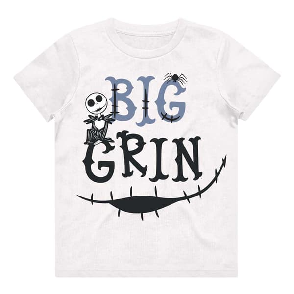 Nightmare Before Christmas Childrens/Kids Big Grin Cotton T-Shirt