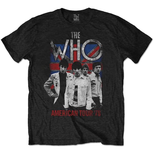 The Who Unisex T-shirt i bomuld til voksne med American Tour ´79 Black XL