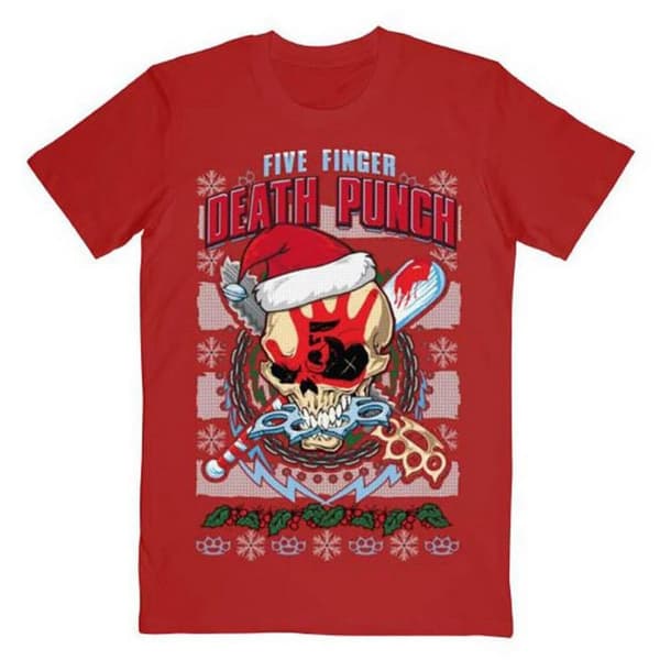 Five Finger Death Punch Unisex voksen Zombie Kill Xmas bomulds T-shirt