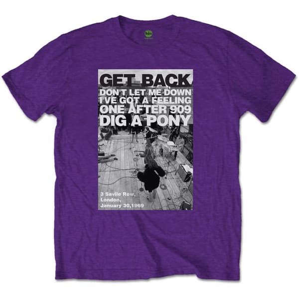 The Beatles Unisex Adult Rooftop Shot Cotton T-Shirt