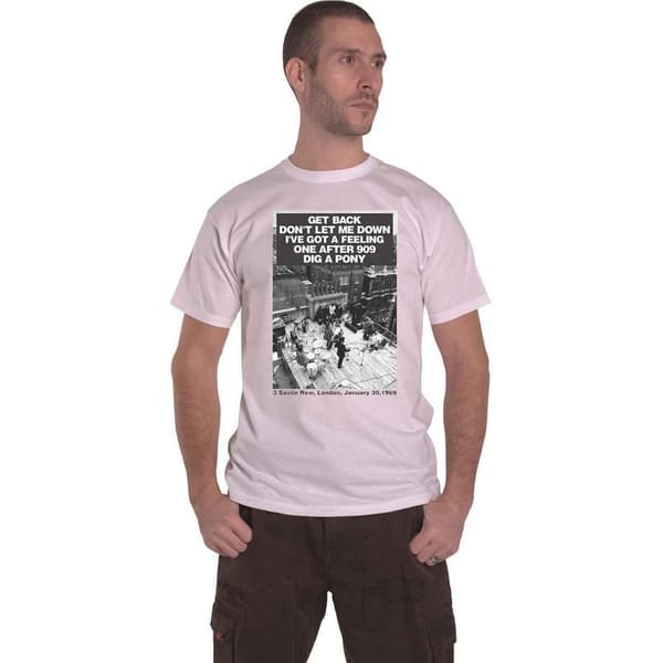 The Beatles Unisex vuxen Rooftop Songs bomulls-T-Shirt för vuxna