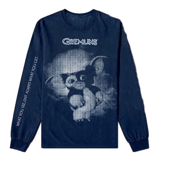 Gremlins Unisex T-shirt med grafisk print i bomuld med lange ærmer til voksne