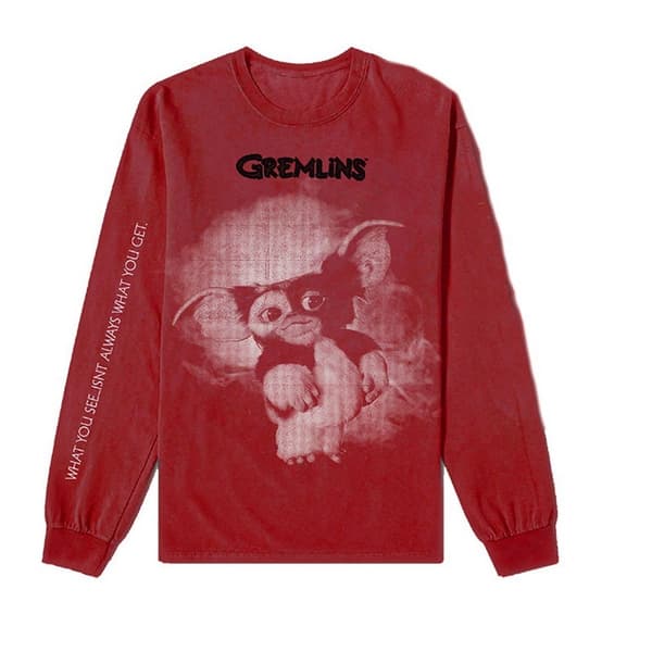Gremlins Unisex T-shirt med grafisk print i bomuld med lange ærmer til voksne