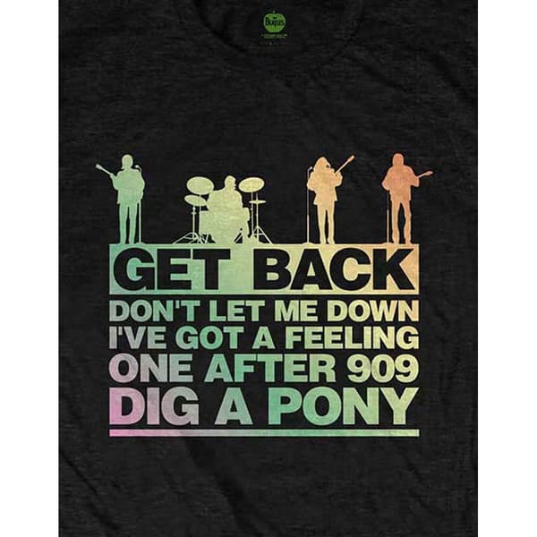The Beatles Unisex T-shirt i bomuld med gradient for voksne Get Back