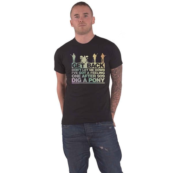 The Beatles Unisex T-shirt i bomuld med gradient for voksne Get Back