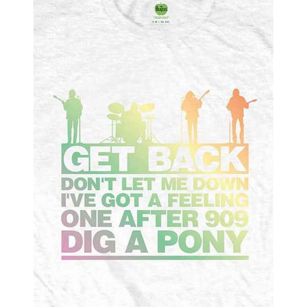 The Beatles Unisex T-shirt i bomuld med gradient for voksne Get Back