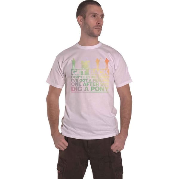 The Beatles Unisex T-shirt i bomuld med gradient for voksne Get Back