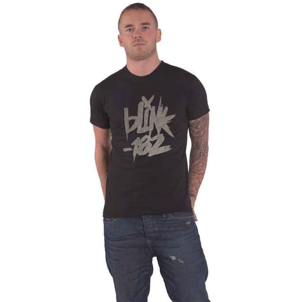 Blink 182 Unisex Adult Neon Cotton Logo T-Shirt Black M