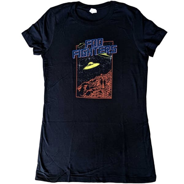 Foo Fighters Kvinnor/Damer 2015 European Tour UFO Cotton T-Shirt
