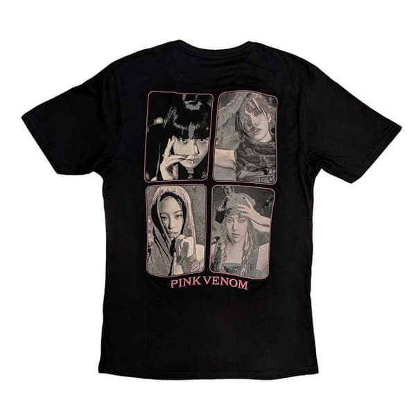BlackPink Unisex Adult Pink Venom Group Shot Cotton T-Shirt