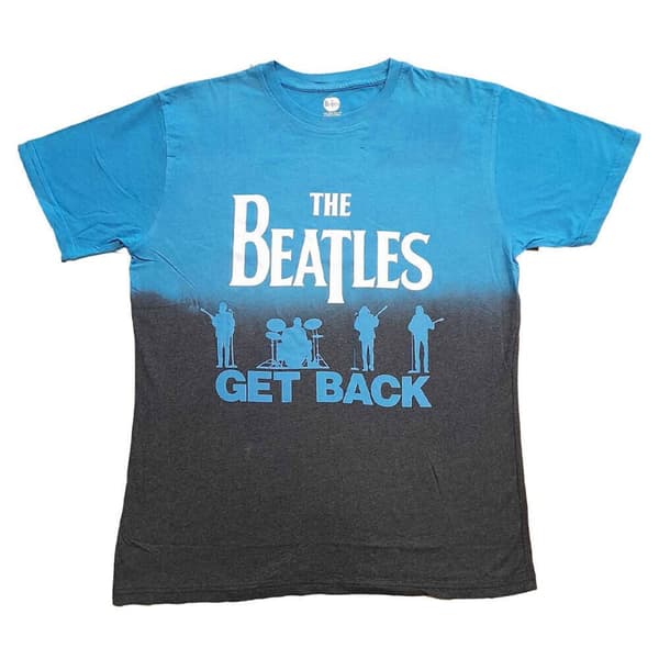 The Beatles Unisex Adult Get Back Dip Dye T-Shirt Blue/Black M